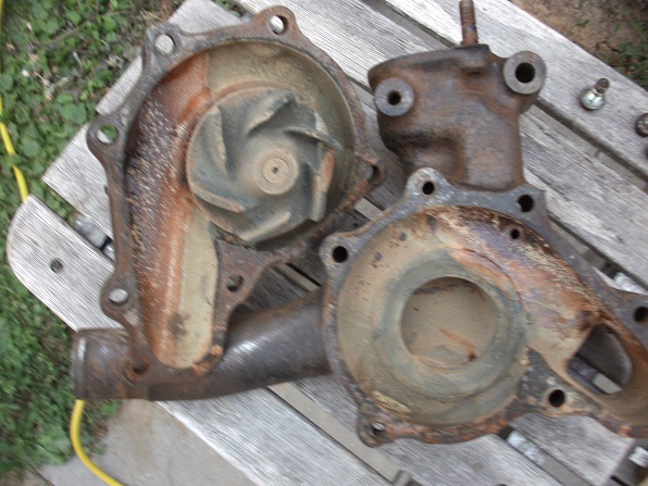Water pump before with tide mark