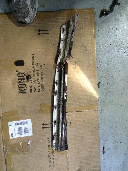 Removed rusty A pillar