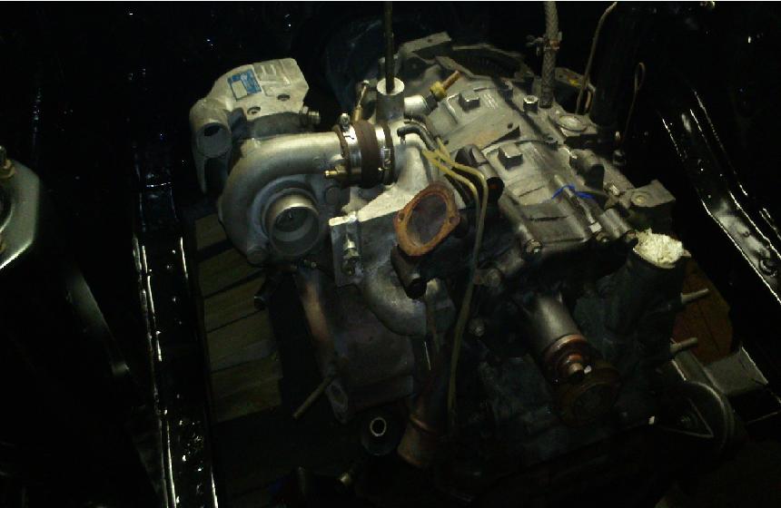 cleaned up engine with the elford setup